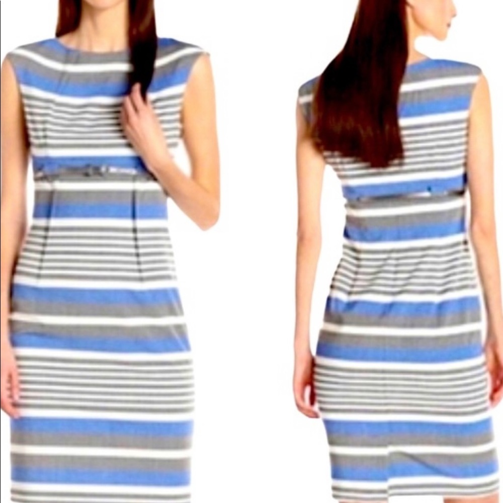 2/$25 Dress Sale Calvin Klein Striped Dress w Belt